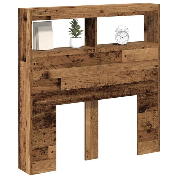 vidaXL Hodegavl skap med LED gammelt tre 100x17x102 cm