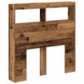 Miniatyrbilde 7 av 11: vidaXL Hodegavl skap med LED gammelt tre 100x17x102 cm