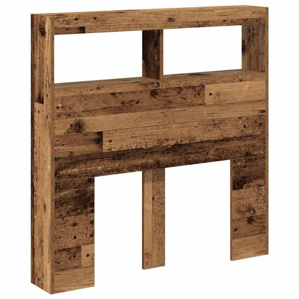 vidaXL Hodegavl skap med LED gammelt tre 100x17x102 cm