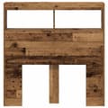 Miniatyrbilde 8 av 11: vidaXL Hodegavl skap med LED gammelt tre 100x17x102 cm