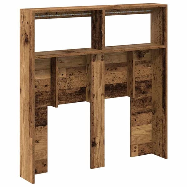 vidaXL Hodegavl skap med LED gammelt tre 100x17x102 cm