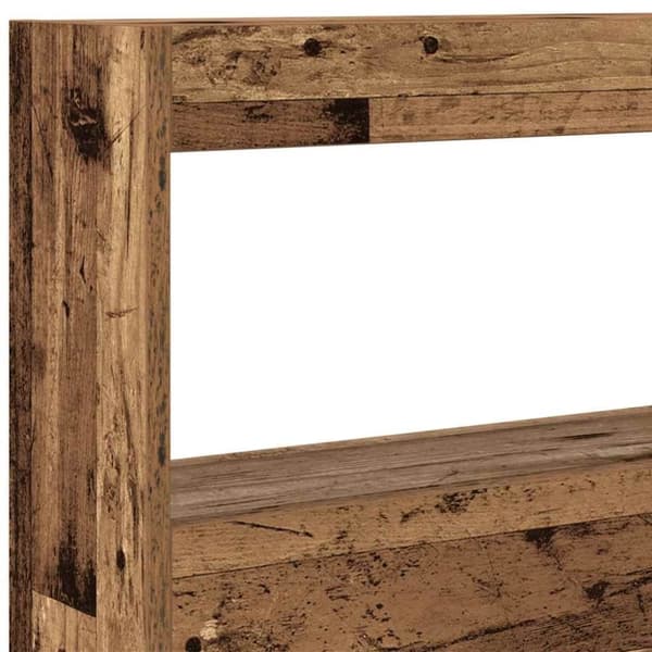 vidaXL Hodegavl skap med LED gammelt tre 100x17x102 cm