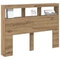 Pikkukuva 6 / 11: vidaXL Sängynpäätykaappi LED-valoilla artesaani tammi 140x17x102 cm