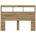 Pikkukuva 8 / 11: vidaXL Sängynpäätykaappi LED-valoilla artesaani tammi 140x17x102 cm