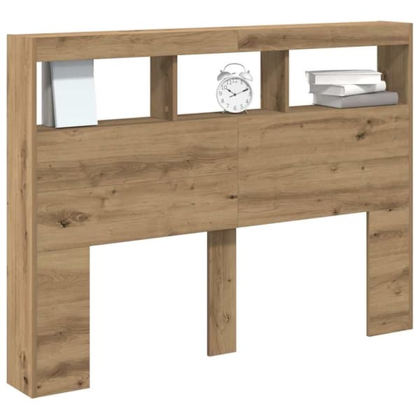 vidaXL Hodegavl skap med LED artisan eik 140x17x102 cm