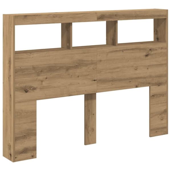 vidaXL Hodegavl skap med LED artisan eik 140x17x102 cm