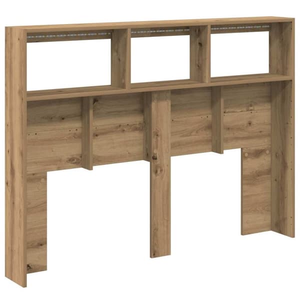 vidaXL Hodegavl skap med LED artisan eik 140x17x102 cm
