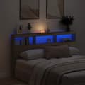 Pikkukuva 2 / 11: vidaXL Sängynpäätykaappi LED-valoilla artesaani tammi 180x17x102 cm