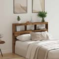Miniatyrbilde 5 av 11: vidaXL Hodegavl skap med LED gammelt tre 140x17x102 cm