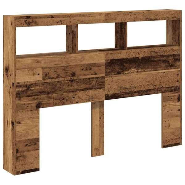 vidaXL Hodegavl skap med LED gammelt tre 140x17x102 cm