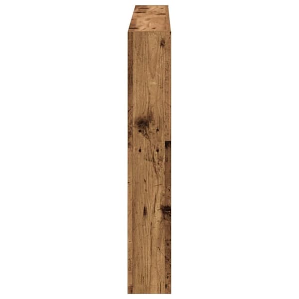 vidaXL Hodegavl skap med LED gammelt tre 140x17x102 cm