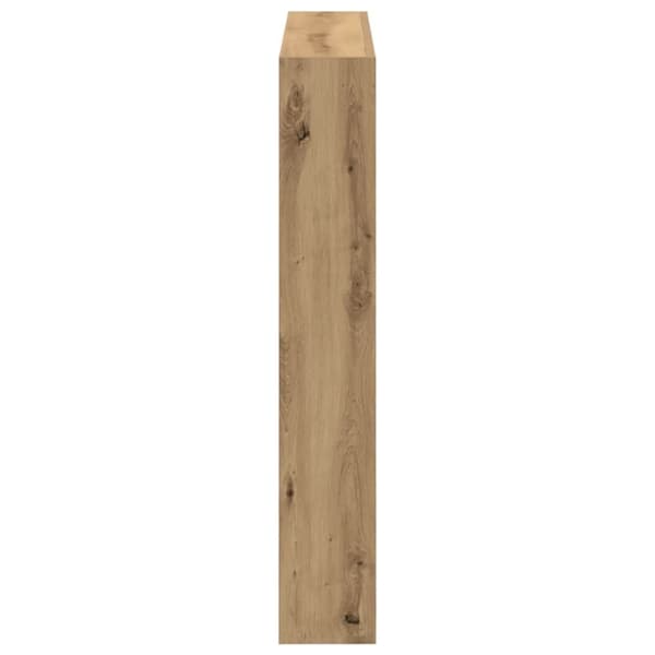 vidaXL Sängynpäätykaappi LED-valoilla artesaani tammi 100x17x102 cm
