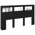 Miniatyrbilde 6 av 11: vidaXL Hodegavl skap med LED svart eik 180x17x102 cm