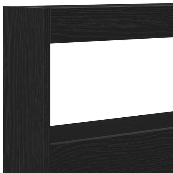 vidaXL Hodegavl skap med LED svart eik 180x17x102 cm