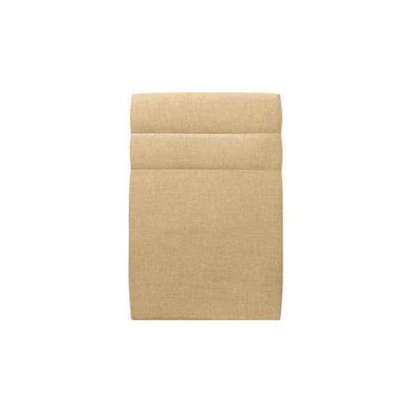 Sänggavel Linjerad Tyg Gul L 90 cm - Ep 10 cm vadderad - Sänggavel i design av massivt trä