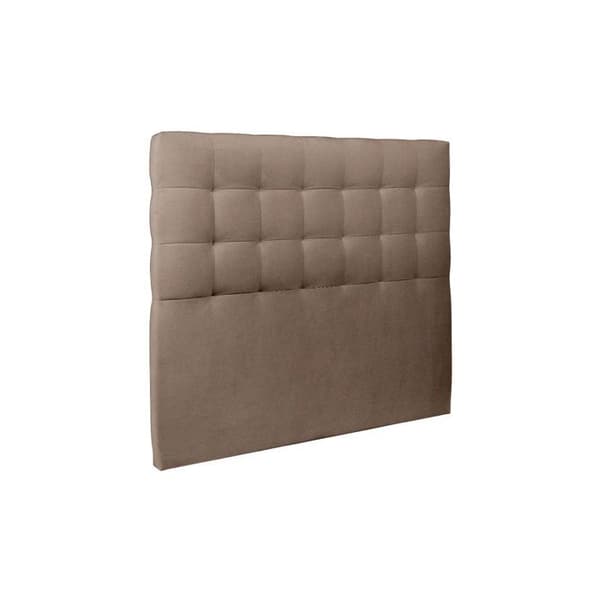 Sänggavel Klädd i Sammet Taupe L 140 cm - Tjocklek 10 cm stoppad - Designad sänggavel i massivt trä