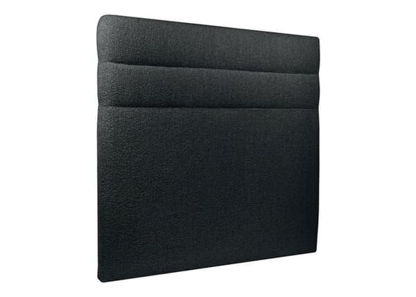 Sänggavel Linjer Bouclette Svart L 135 cm - Ep 10 cm stoppad - Design sänggavel i massivt trä