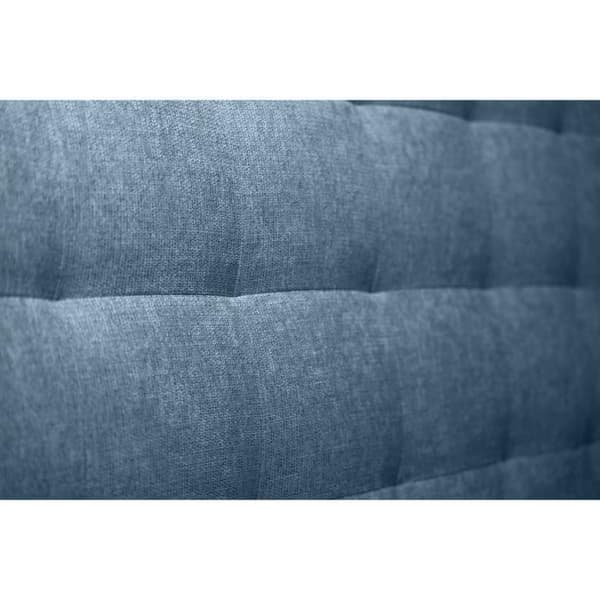 Sänggavel Klädd Blå 90 cm L - Djup 10 cm stoppad - Design sänggavel i massivt trä
