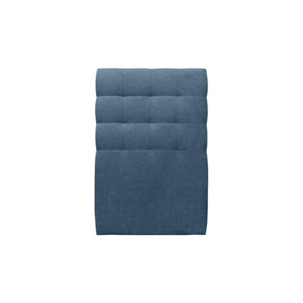 Sänggavel Klädd Blå 90 cm L - Djup 10 cm stoppad - Design sänggavel i massivt trä