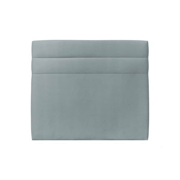 Huvudgavel Linjerad Sammet Gråblå L 140 cm - Tjocklek 10 cm vadderad - Designad huvudgavel i massivt trä