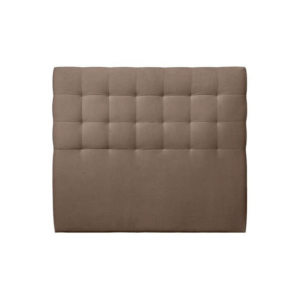 Sänggavel Klädd i Sammet Taupe L 180 cm - Djup 10 cm vadderad - Design Sänggavel i Massivträ