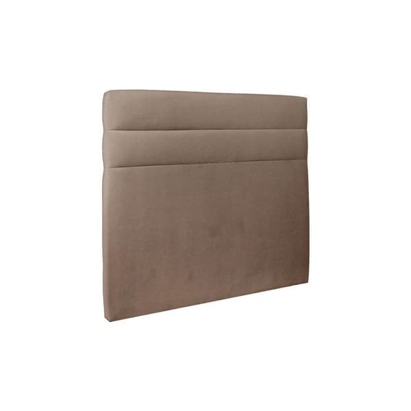 Sänggavel Längder Sammet Gråbrun - Massivt trä - L 140 cm - Tj 10 cm vadderad