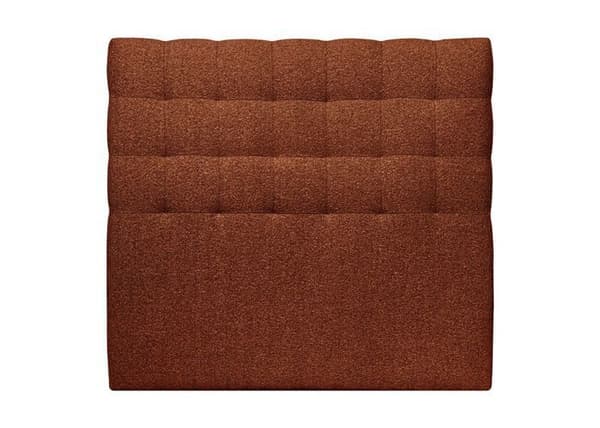 Huvudgavel med knappar Bouclette Terracotta L 180 cm - Tjocklek 10 cm vadderad - Designhuvudgavel i massivt trä