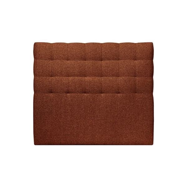 Huvudgavel med knappar Bouclette Terracotta L 180 cm - Tjocklek 10 cm vadderad - Designhuvudgavel i massivt trä