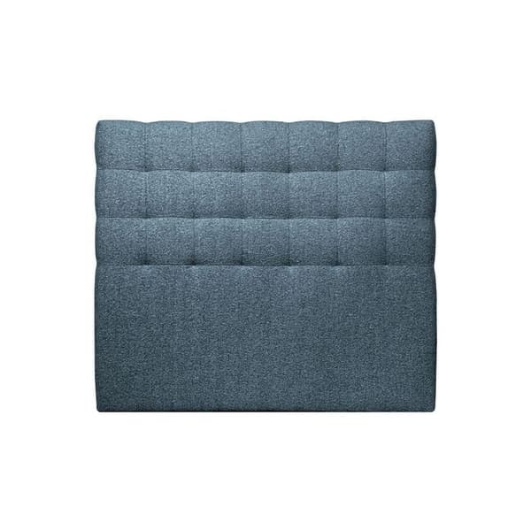 Huvudgavel Klädd Bouclette Blå - Massiv Trä - L 180 cm - Modern Skandinavisk Stil