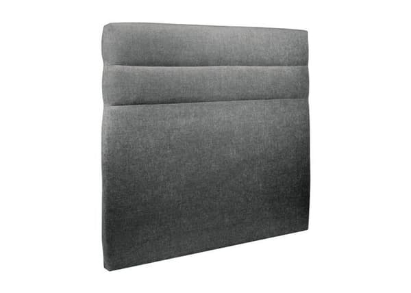 Sänggavel Linjer Tyg Grå antracit L 135 cm - Ep 10 cm vadderad - Design sänggavel i massivt trä