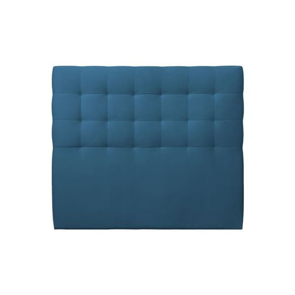 Puffad huvudgavel Sammet Blå L 200 cm - Tjocklek 10 cm vadderad - Designat huvudgavel i massivt trä