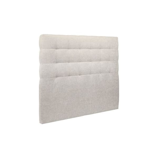 Sänggavel Klädd Ljusbeige 200 cm - Tjocklek 10 cm vadderad - Design sänggavel i massivt trä