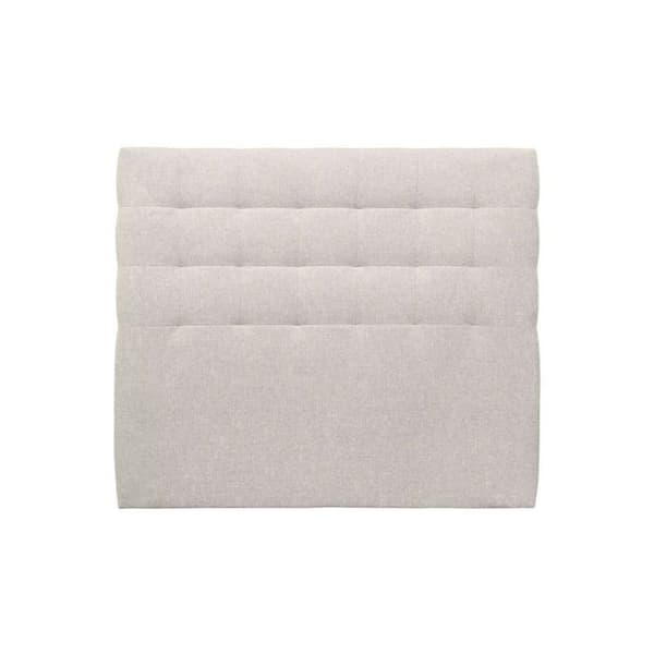 Sänggavel Klädd Ljusbeige 200 cm - Tjocklek 10 cm vadderad - Design sänggavel i massivt trä