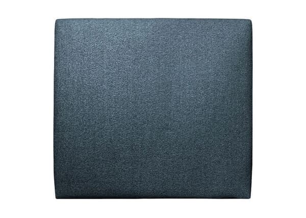 Toppanel Klädd Bouclette Blå L 150 cm - Tjocklek 10 cm stoppad - Design huvudgavel i massivt trä