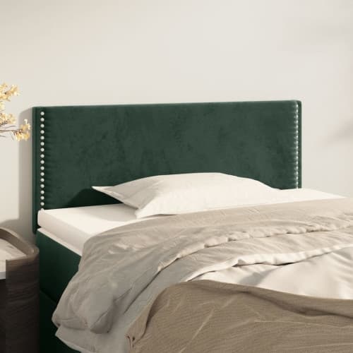 Sänggavel grön 100x5x78/88 cm sammet