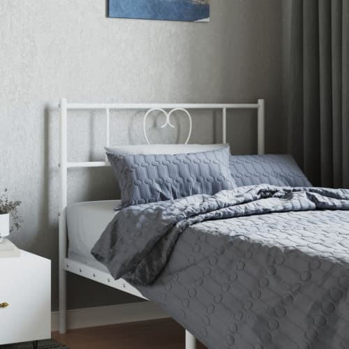 Huvudgavel metall vit 90 cm