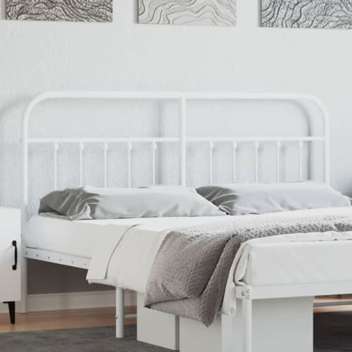 Huvudgavel metall vit 160 cm