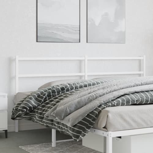 Huvudgavel metall vit 193 cm