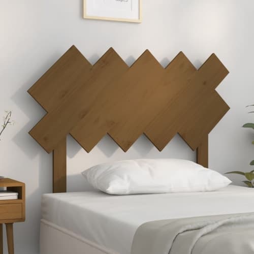Sänggavel honungsbrun 104x3x80,5 cm massiv furu