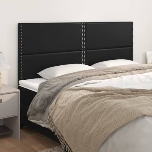 Huvudgavlar 4 st svart 80x5x78/88 cm konstläder