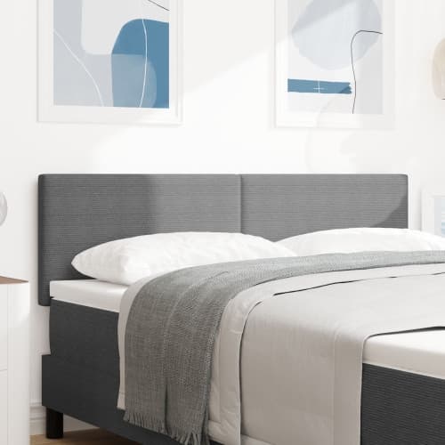 Sänggavel Enkel Design Ljusgrå 160 cm Cordurtyt