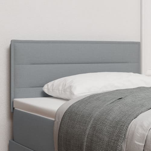 Sänggavel Linjer Design Ljusgrå 100 cm Tyg