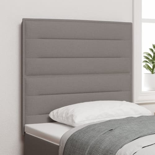 Sänggavel Linjer Design Taupe 100 cm Tyg
