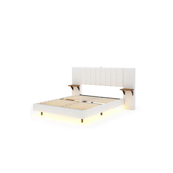 Lit capitonné 140*200 cm, Doldigt sängben, Dubbel, Extra stor huvudgavel, Beige