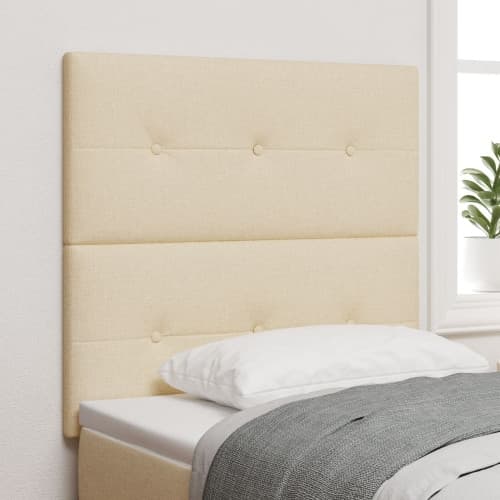 Sänggavel Med Knappar Grädde 80 cm Tyg