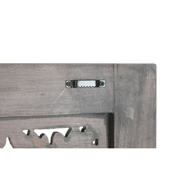 Päätylevy Home ESPRIT Tumman harmaa 180 x 3,5 x 180 cm
