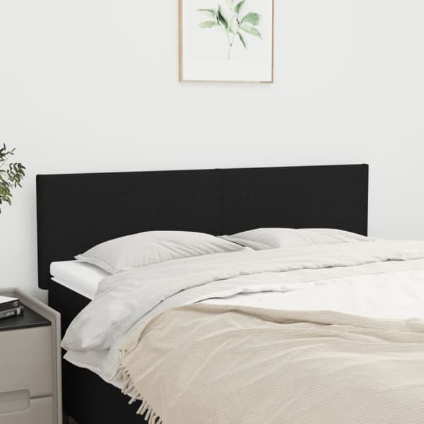 Huvudgavlar 2 st svart 72x5x78/88 cm tyg