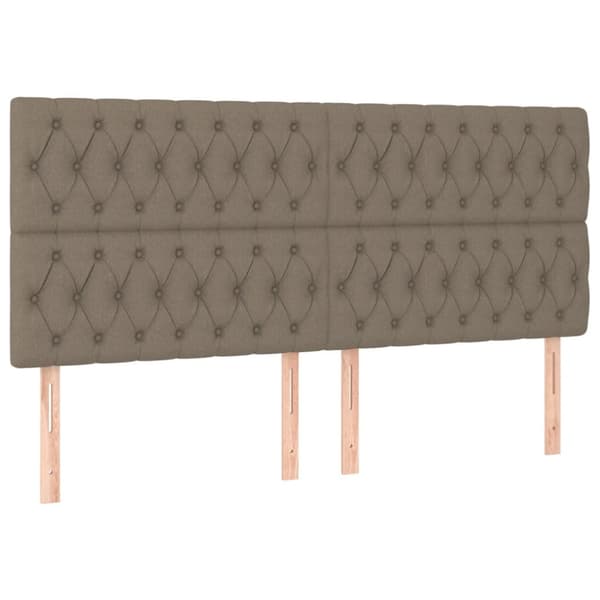 Huvudgavlar 4 st taupe 90x7x78/88 cm tyg