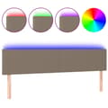Miniatyrbild 2 av 2: Sänggavel LED taupe 200x5x78/88 cm tyg