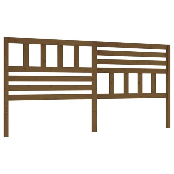Sänggavel honungsbrun 206x4x100 cm massiv furu